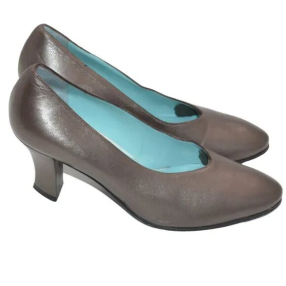 Thierry Rabotin Neutral Taupe Plum Nappa Leather Minimalist Heels Pumps 36.5 6 - Picture 7 of 12